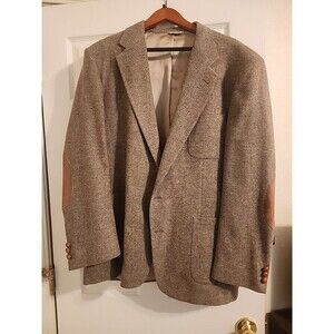 Men's STEWART COUNTY Tan Wool Suit Jacket Blazer | Classic Vintage Fit